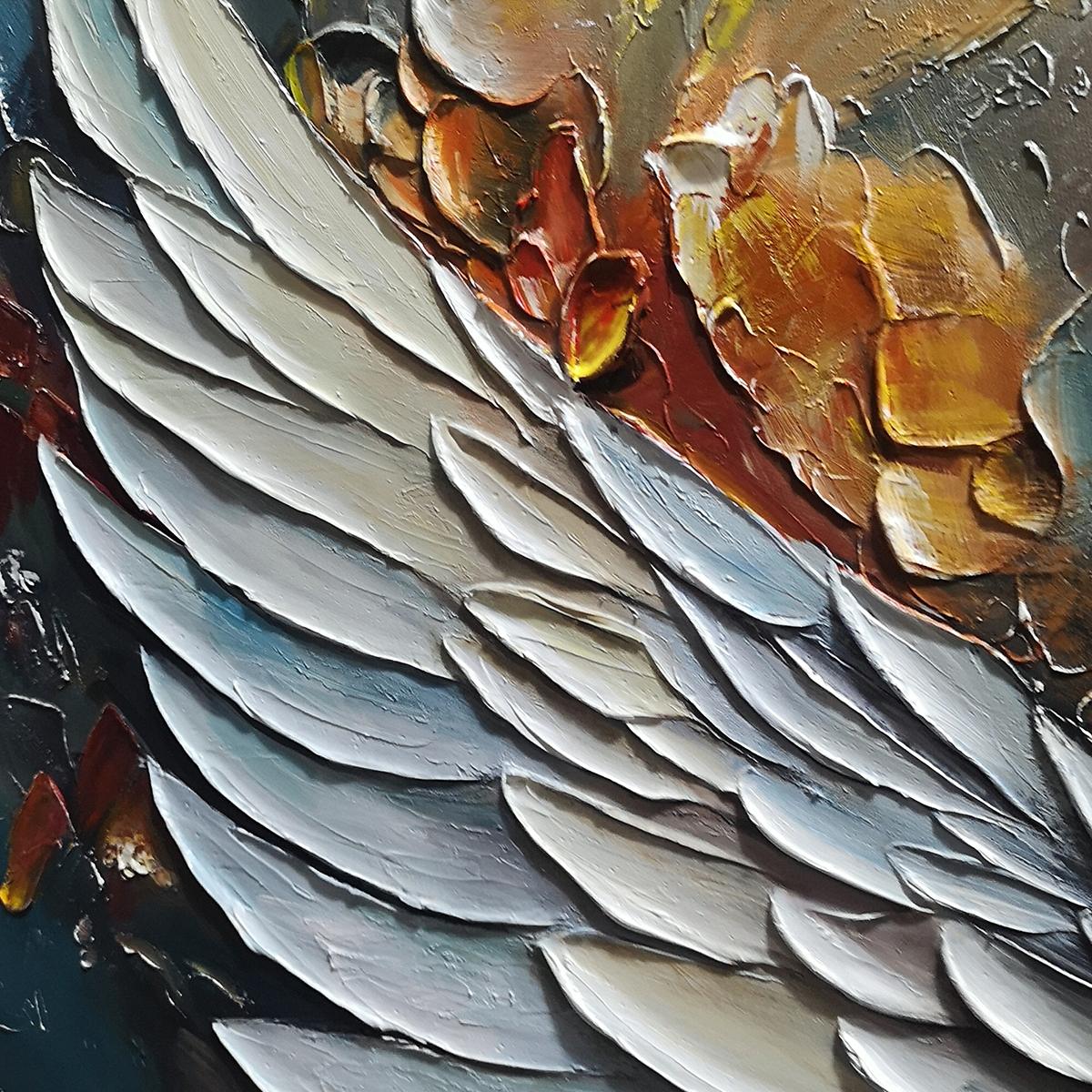 Luxury Textured Angel Wings Wall Art MT356 - Tactile Atelier