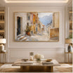Mediterranean Coastal Village Wall Art #TO172 - Tactile Atelier