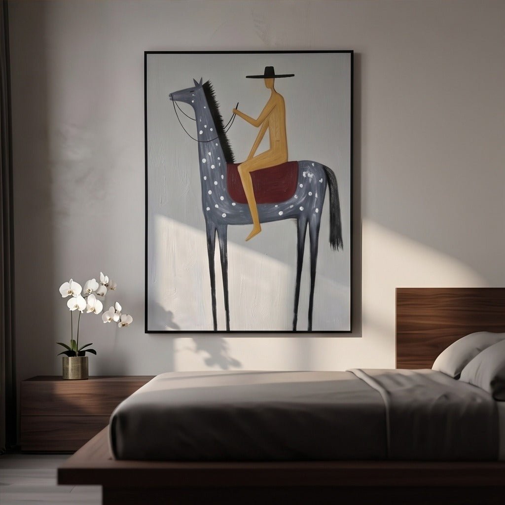 Minimal Horse & Rider Wall Art TO694 - Tactile Atelier
