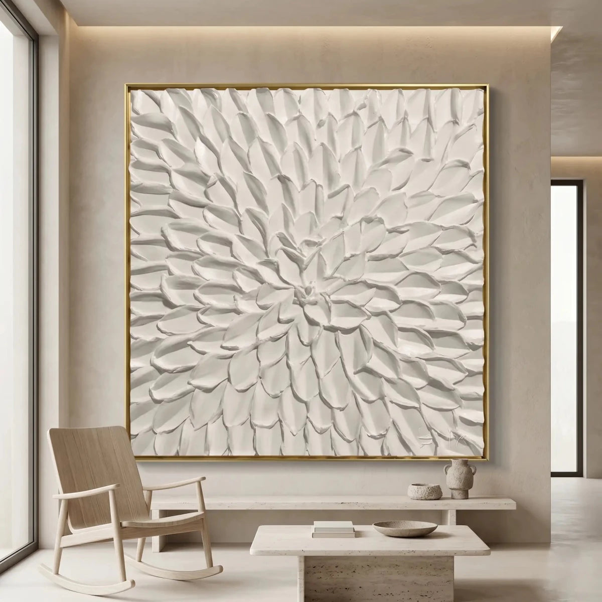 Minimalist Floral Texture Wall Art MT034 - Tactile Atelier