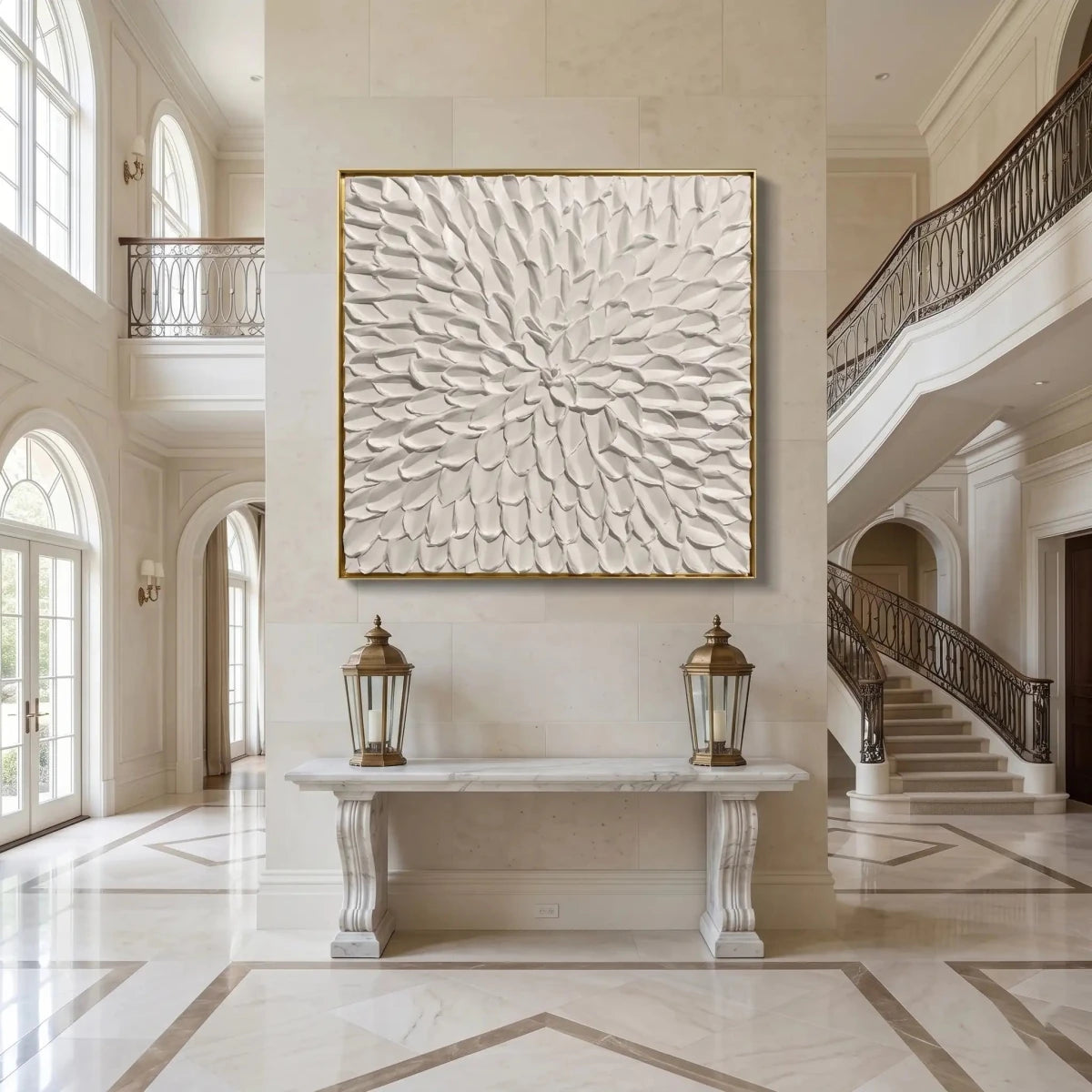 Minimalist Floral Texture Wall Art MT034 - Tactile Atelier