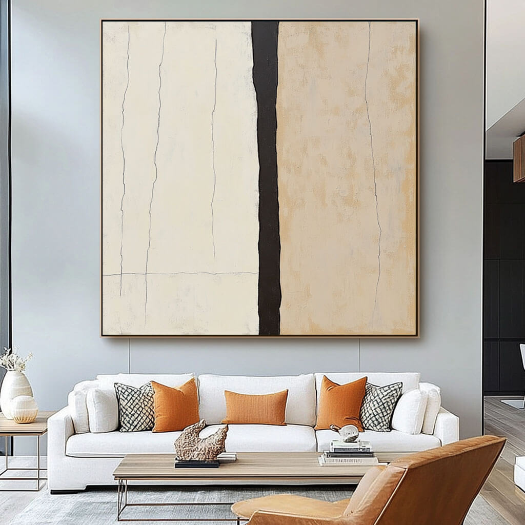 Minimalist Neutral Abstract Wall Art MT845 - Tactile Atelier