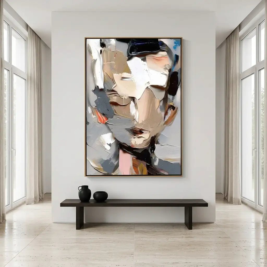 Modern Abstract Portrait Wall Art MT054 - Tactile Atelier
