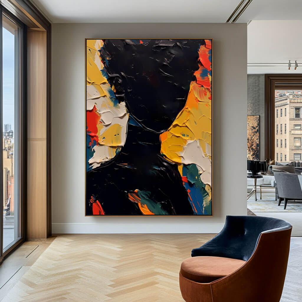 Modern Abstract Portrait Wall Art MT853 - Tactile Atelier