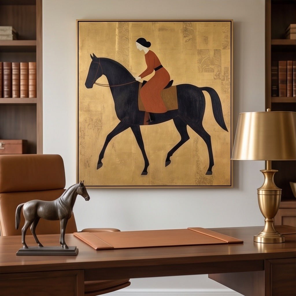 Modern Equestrian Horse Wall Art #TO053 - Tactile Atelier