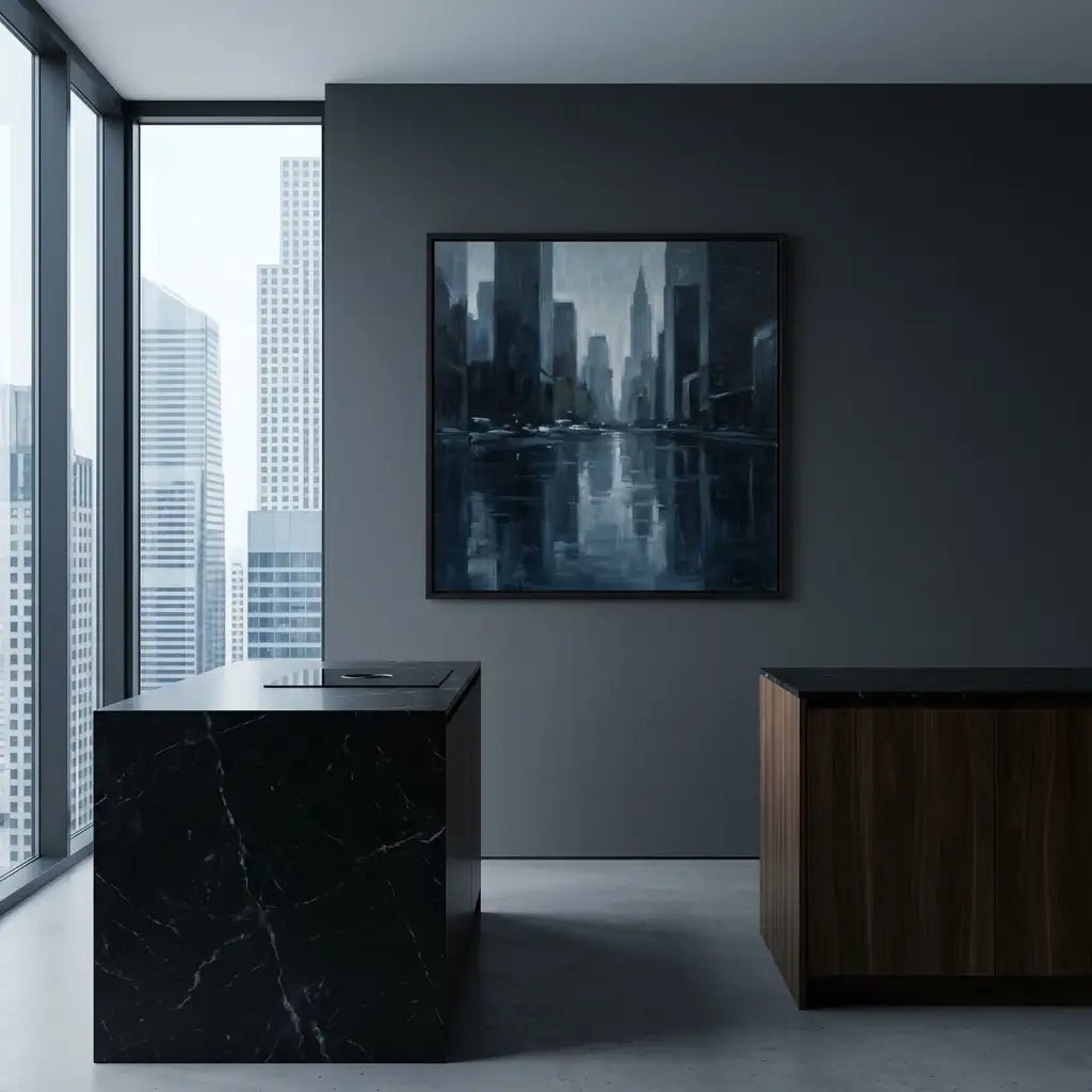 Moody Urban Cityscape Wall Art MT058 - Tactile Atelier