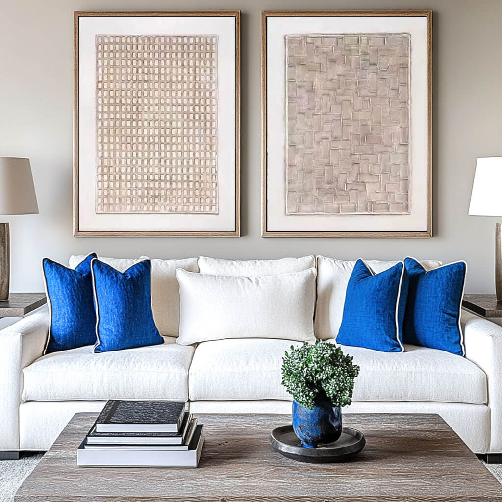 Neutral Abstract Canvas Set MT322 - Tactile Atelier