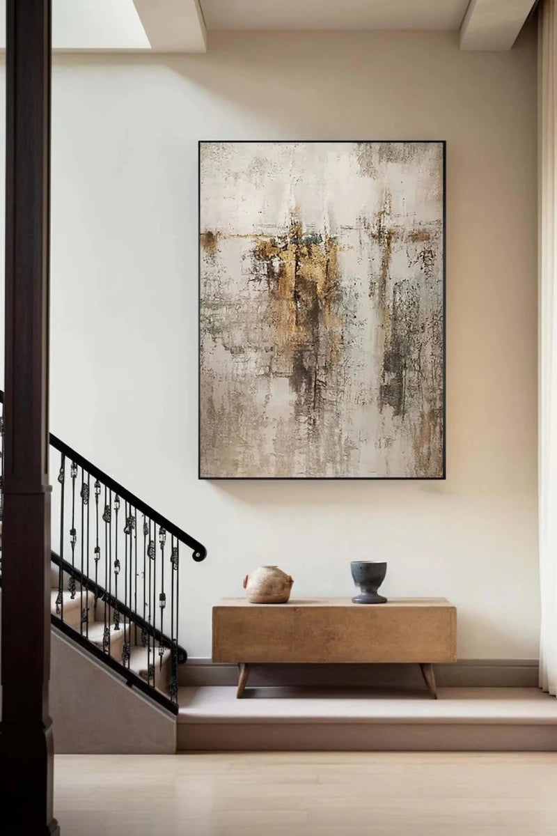 Neutral Abstract Gold Wall Art MT330 - Tactile Atelier