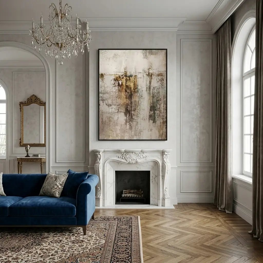Neutral Abstract Gold Wall Art MT330 - Tactile Atelier