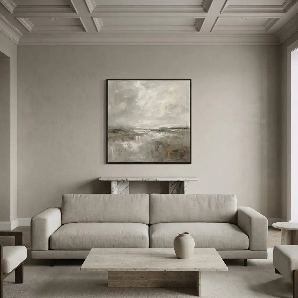 Neutral Abstract Landscape Wall Art MT114 - Tactile Atelier