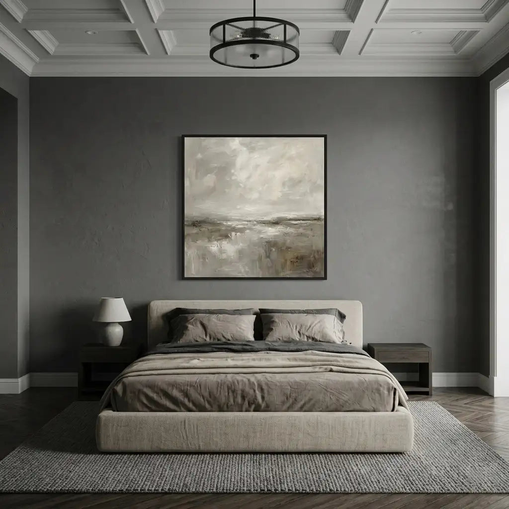 Neutral Abstract Landscape Wall Art MT114 - Tactile Atelier