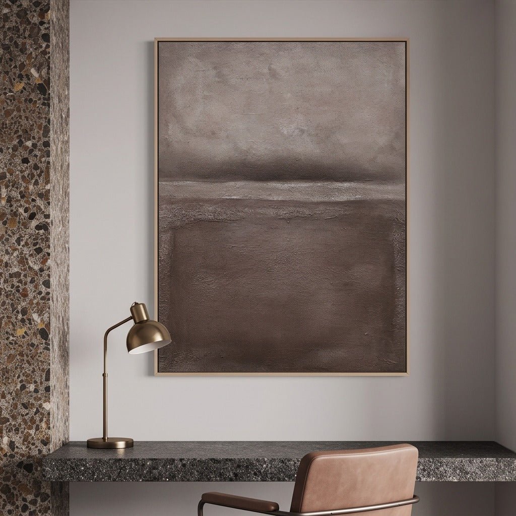 Neutral Abstract Landscape Wall Art TO143 - Tactile Atelier