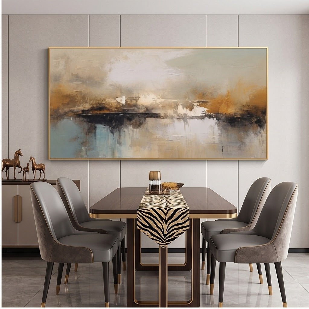 Neutral Abstract Landscape Wall Art #TO208 - Tactile Atelier