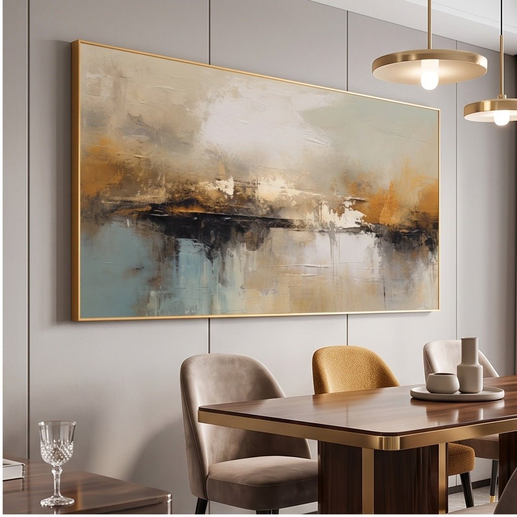 Neutral Abstract Landscape Wall Art #TO208 - Tactile Atelier