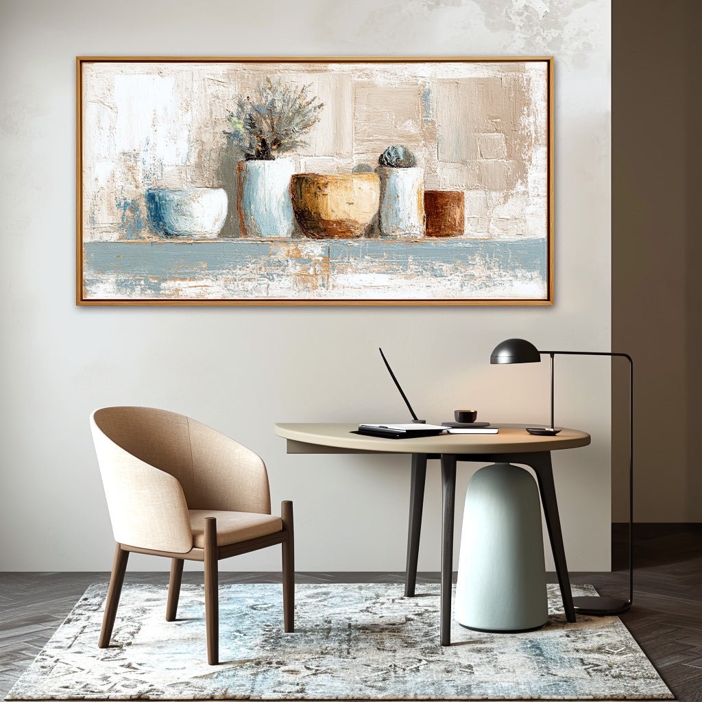 Neutral Abstract Still Life Wall Art MT343 - Tactile Atelier