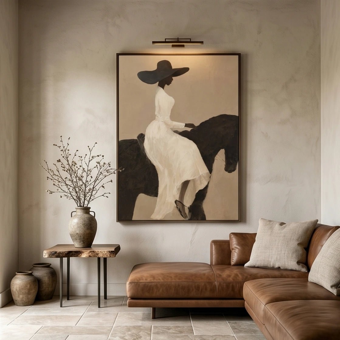 Neutral Figurative Equestrian Wall Art MT011 - Tactile Atelier