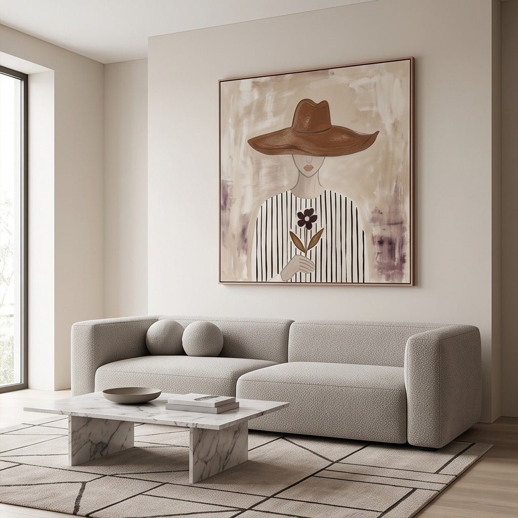 Neutral Figurative Woman Wall Art #TO093 - Tactile Atelier