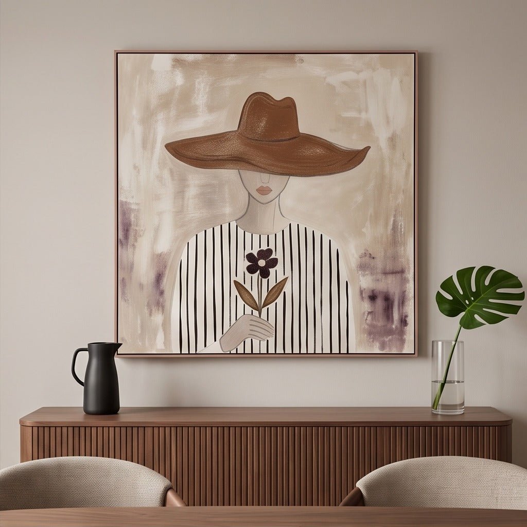 Neutral Figurative Woman Wall Art #TO093 - Tactile Atelier