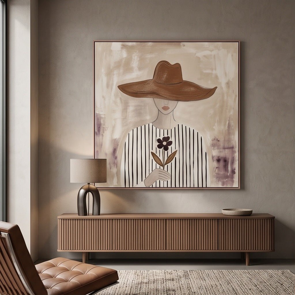Neutral Figurative Woman Wall Art #TO093 - Tactile Atelier