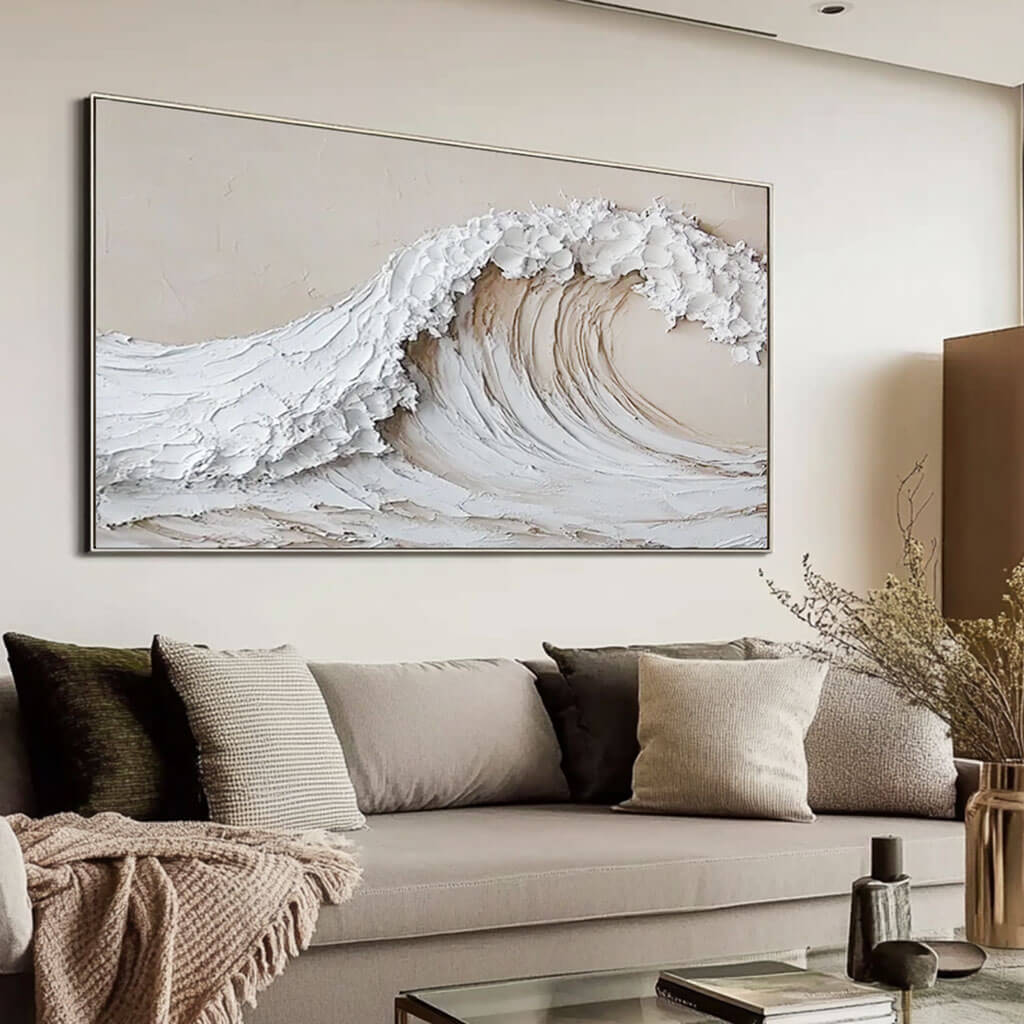 Neutral Seascape Wall Art 258 - Tactile Atelier