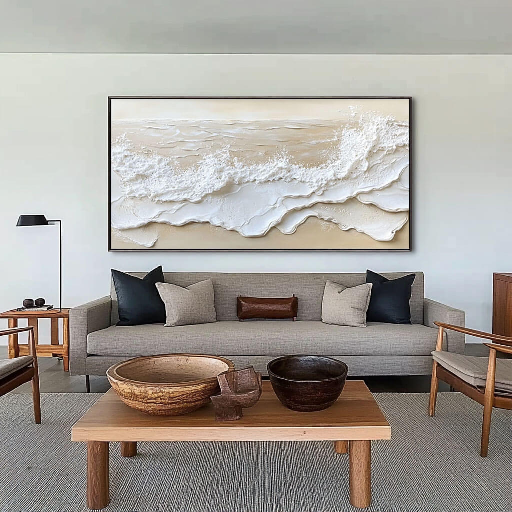 Neutral Seascape Wall Art MT226 - Tactile Atelier