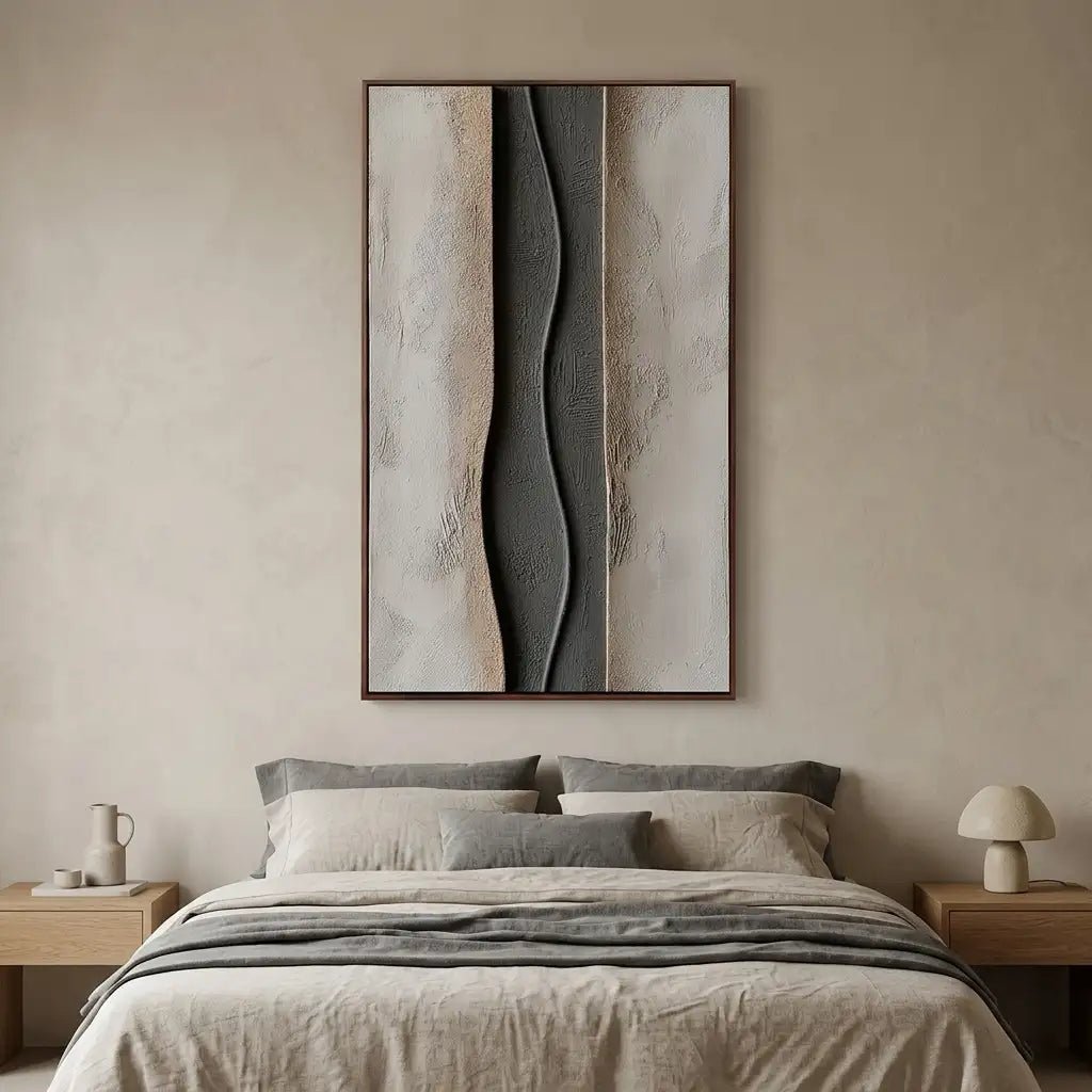 Neutral Textured Abstract Wall Art MT001 - Tactile Atelier