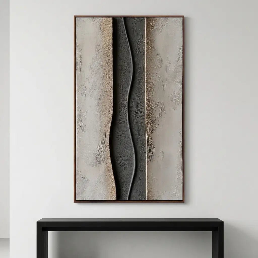 Neutral Textured Abstract Wall Art MT001 - Tactile Atelier