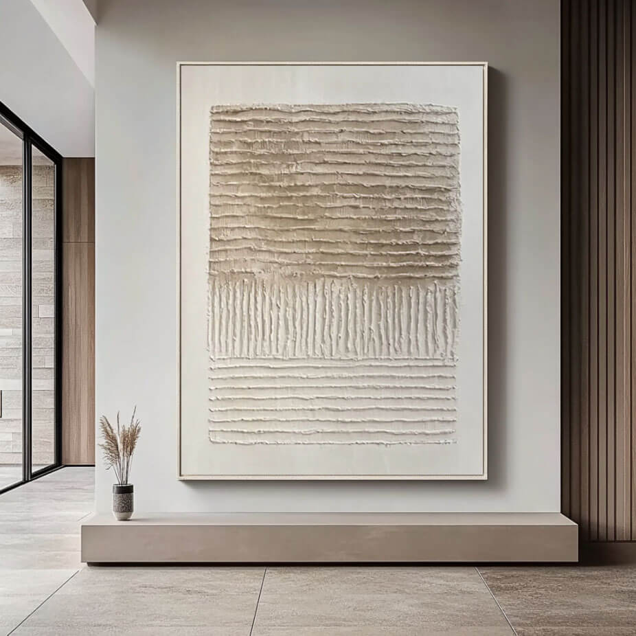 Neutral Textured Abstract Wall Art MT837 - Tactile Atelier