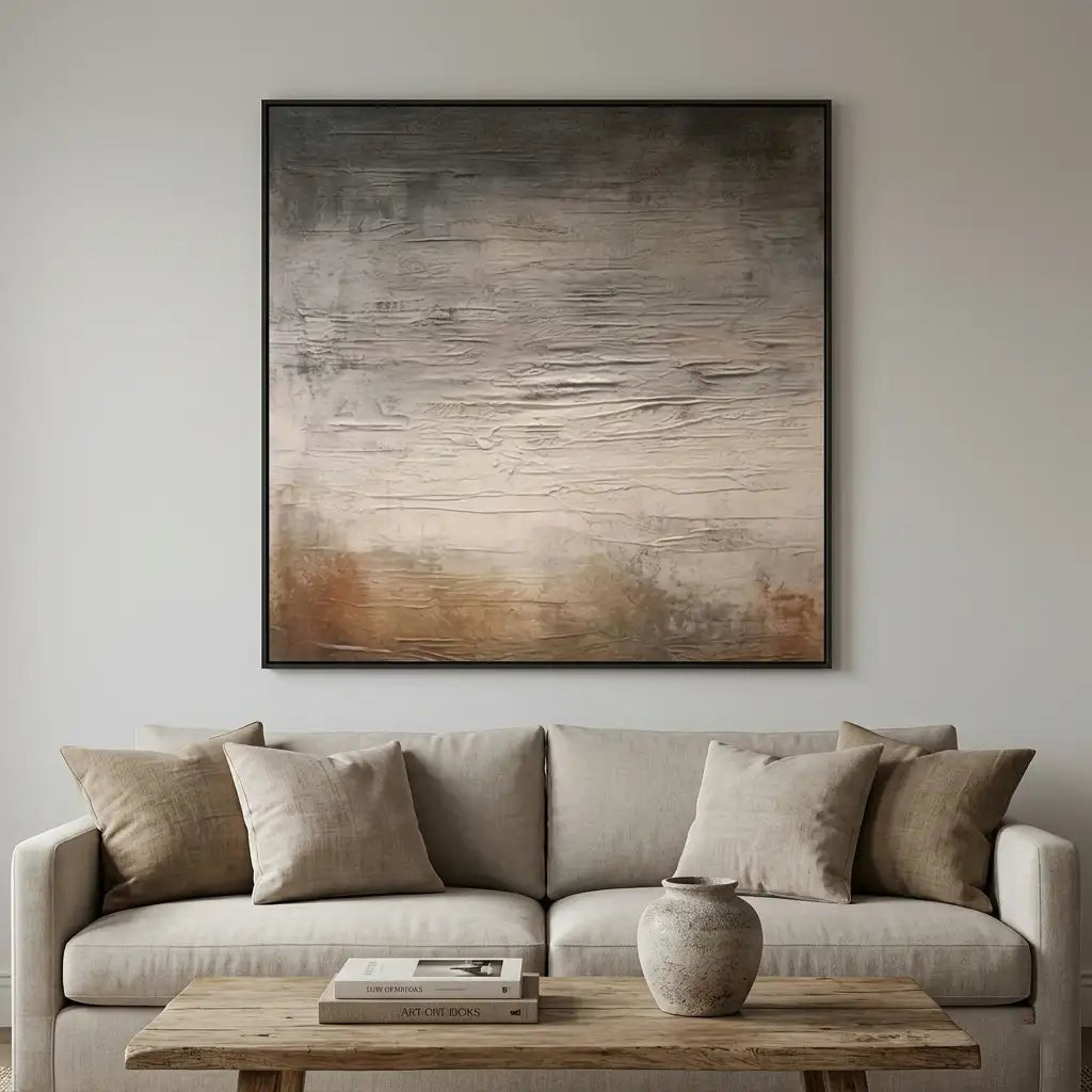 Neutral Textured Abstract Wall Art TA045 - Tactile Atelier
