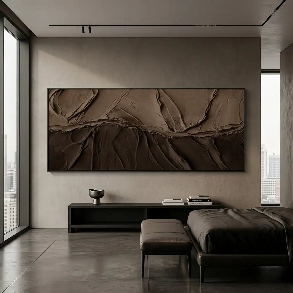 Neutral Textured Abstract Wall Art TA301 - Tactile Atelier