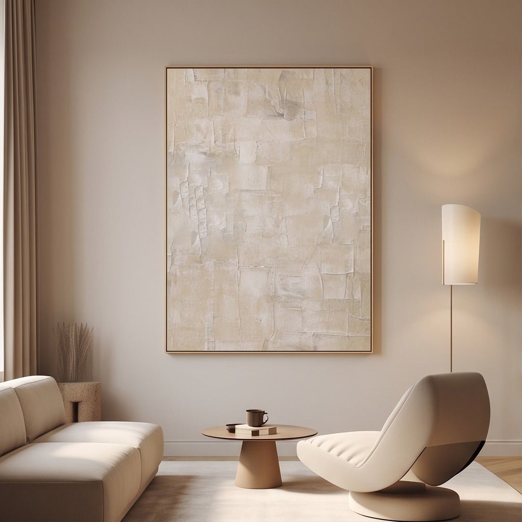 Neutral Textured Abstract Wall Art TO320 - Tactile Atelier