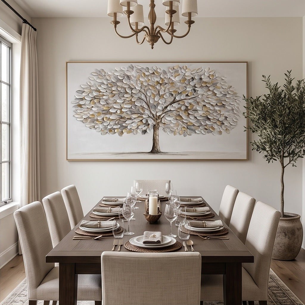 Neutral Textured Tree Wall Art #TO198 - Tactile Atelier