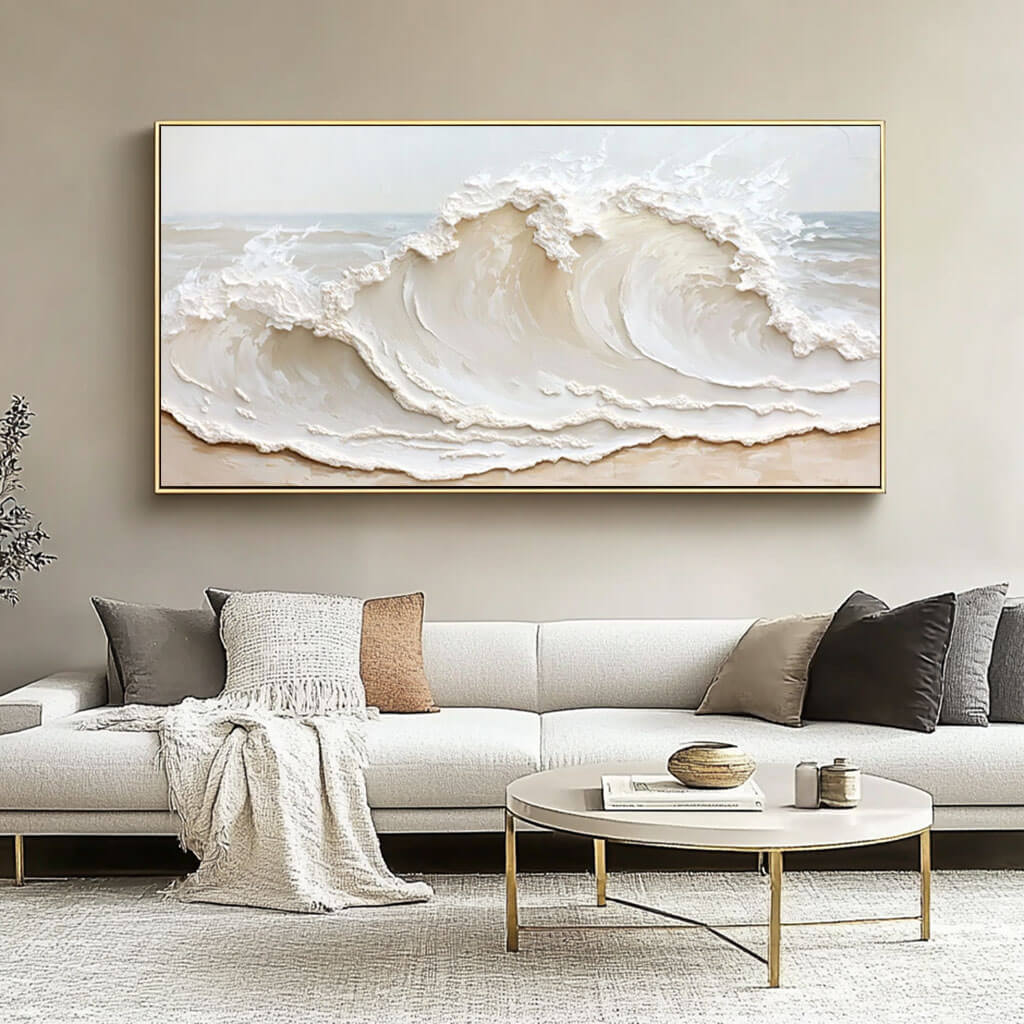Neutral Wave Wall Art MT229 - Tactile Atelier