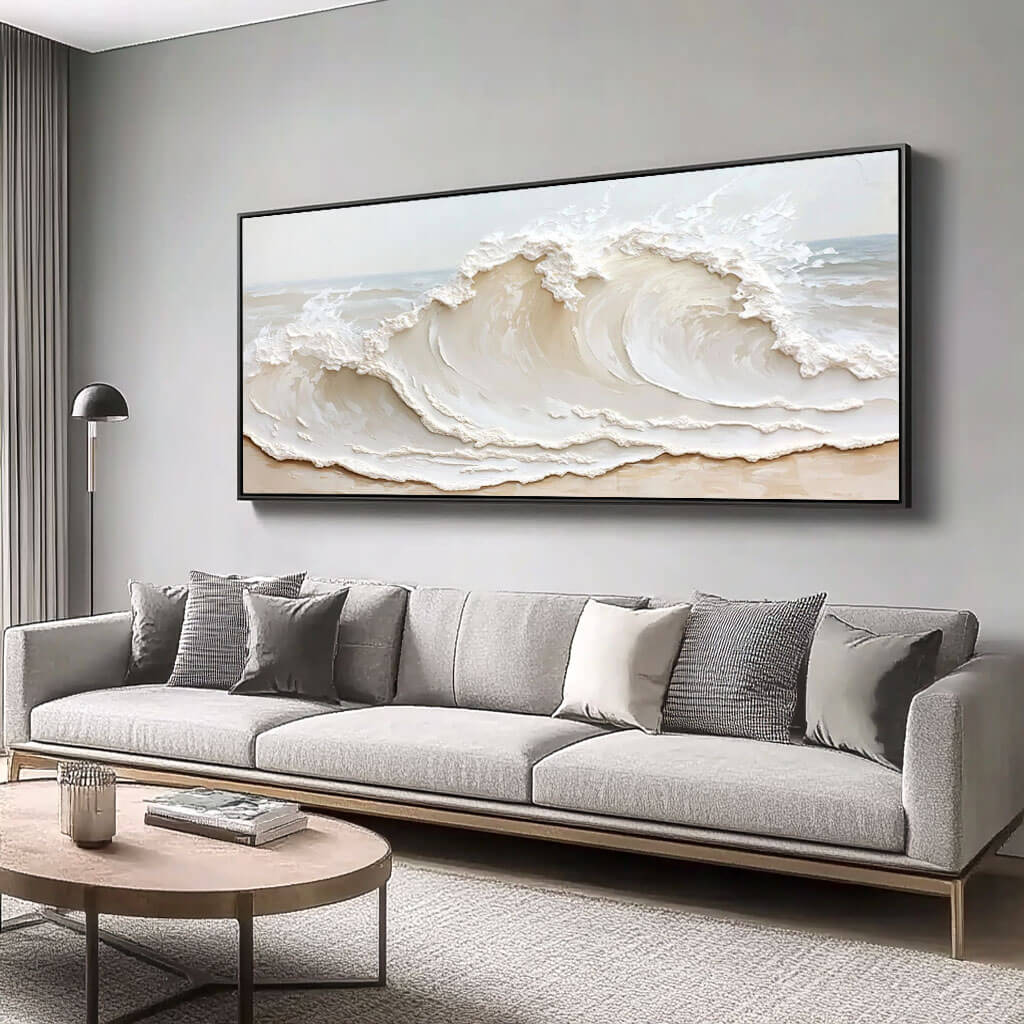 Neutral Wave Wall Art MT229 - Tactile Atelier