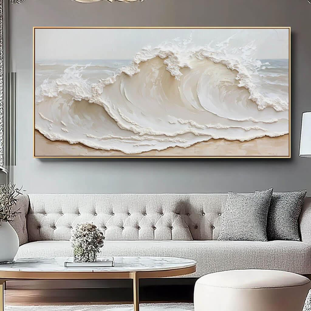 Neutral Wave Wall Art MT229 - Tactile Atelier