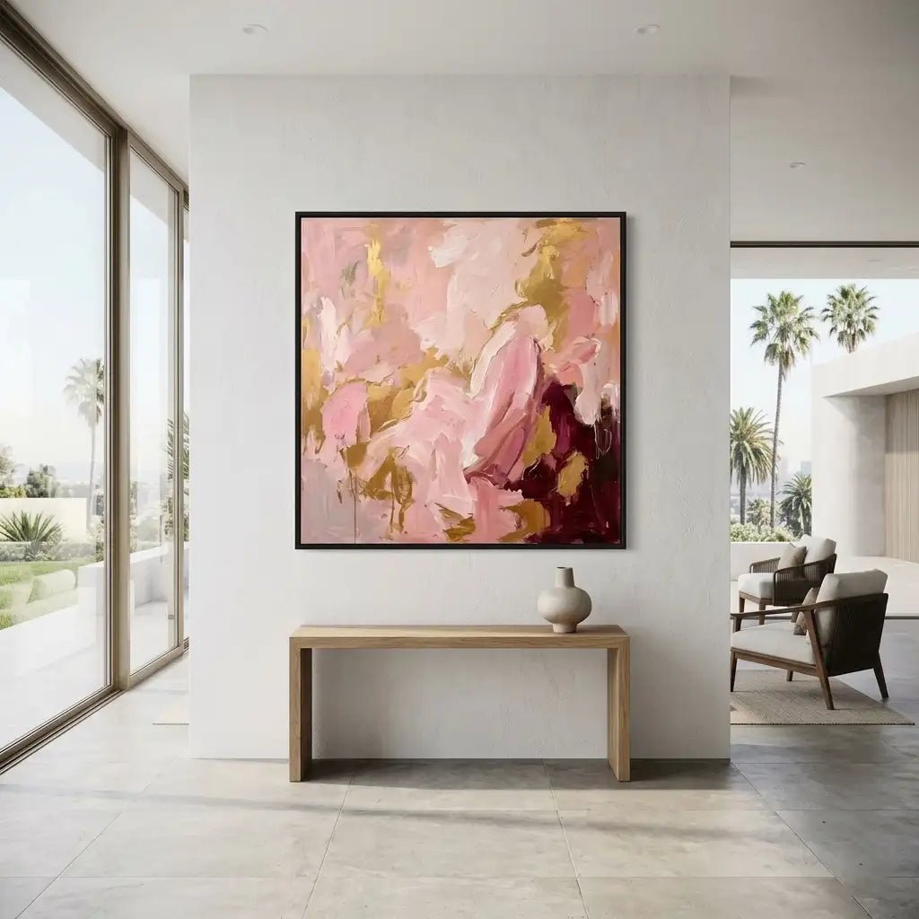 Pink & Gold Abstract Wall Art TA139 - Tactile Atelier
