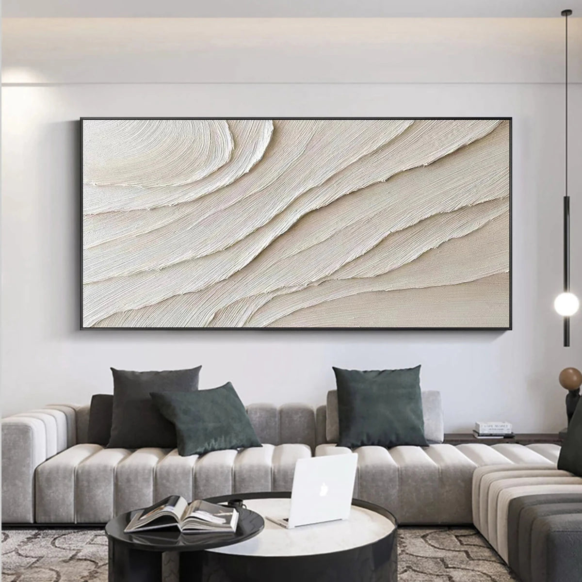 Sand Waves – Minimalist Textured Wall Art - Tactile Atelier