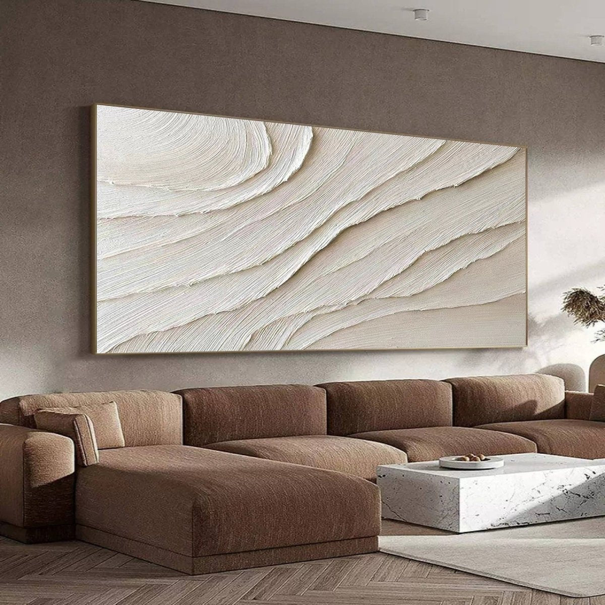 Sand Waves – Minimalist Textured Wall Art - Tactile Atelier