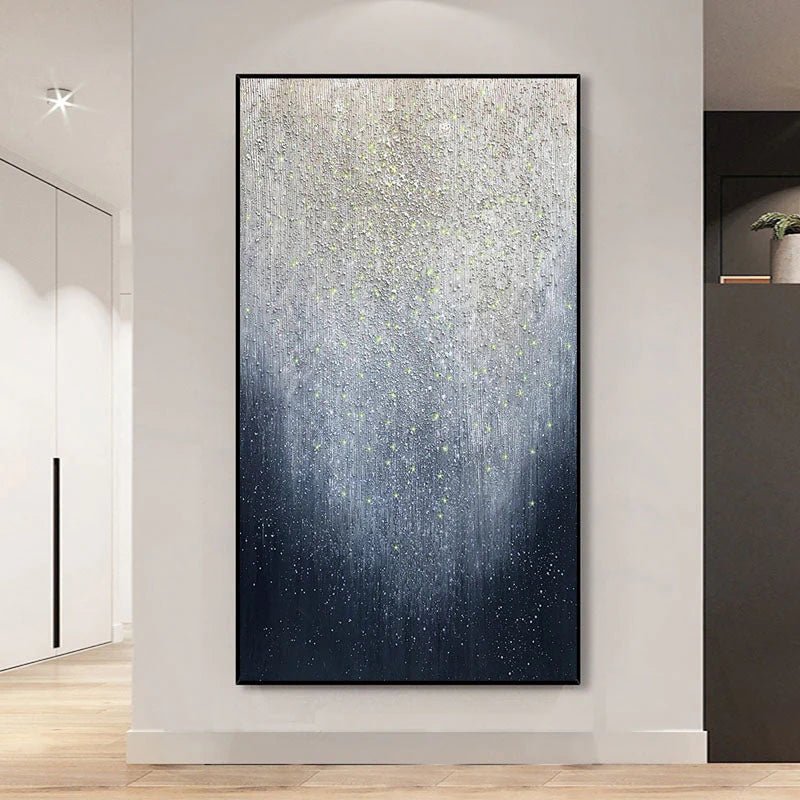 Silver Drift - Minimalist Abstract Wall Art - Tactile Atelier