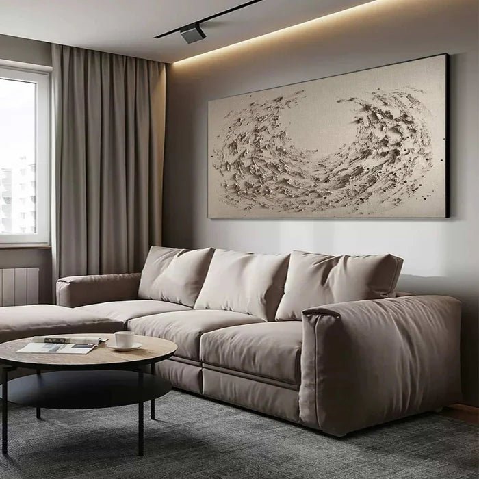 Textured Abstract Wave Wall Art TA706 - Tactile Atelier