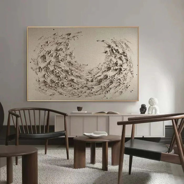 Textured Abstract Wave Wall Art TA706 - Tactile Atelier