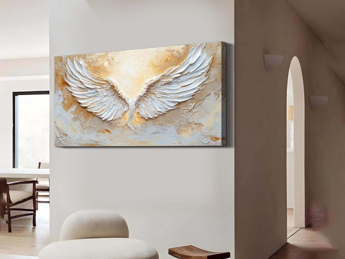 Textured Angel Wing Wall Art MT232 - Tactile Atelier
