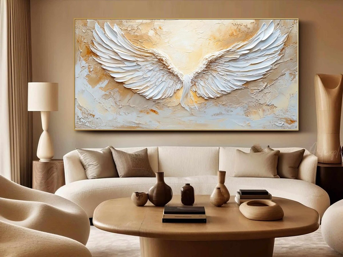 Textured Angel Wing Wall Art MT232 - Tactile Atelier