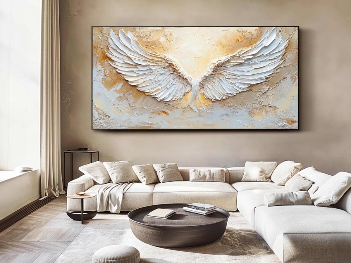 Textured Angel Wing Wall Art MT232 - Tactile Atelier