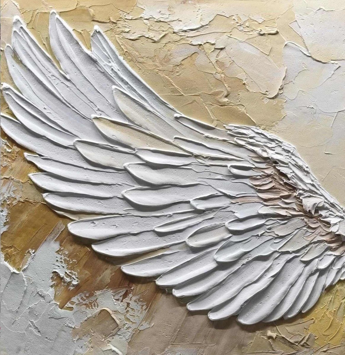 Textured Angel Wing Wall Art MT232 - Tactile Atelier