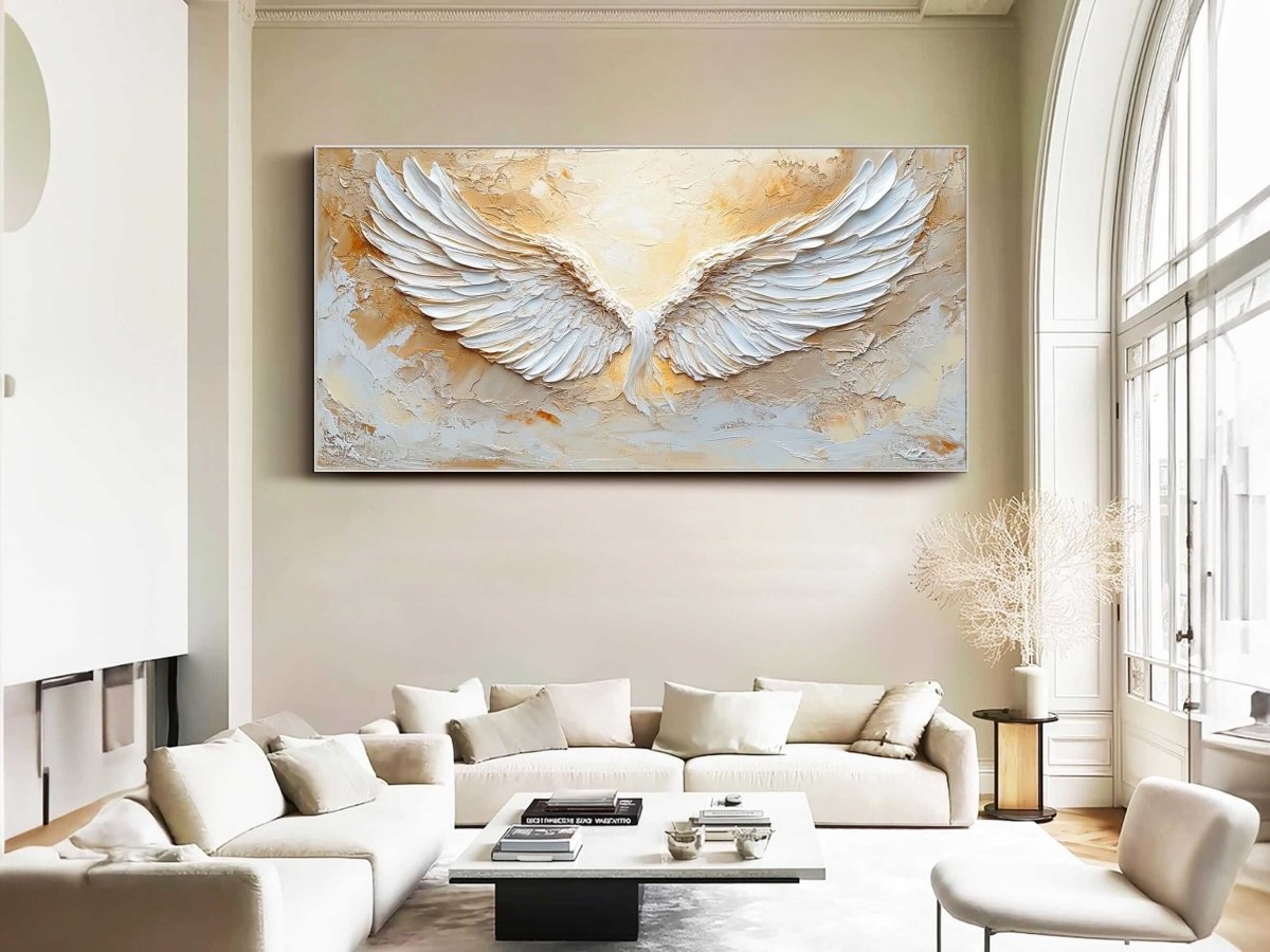 Textured Angel Wing Wall Art MT232 - Tactile Atelier