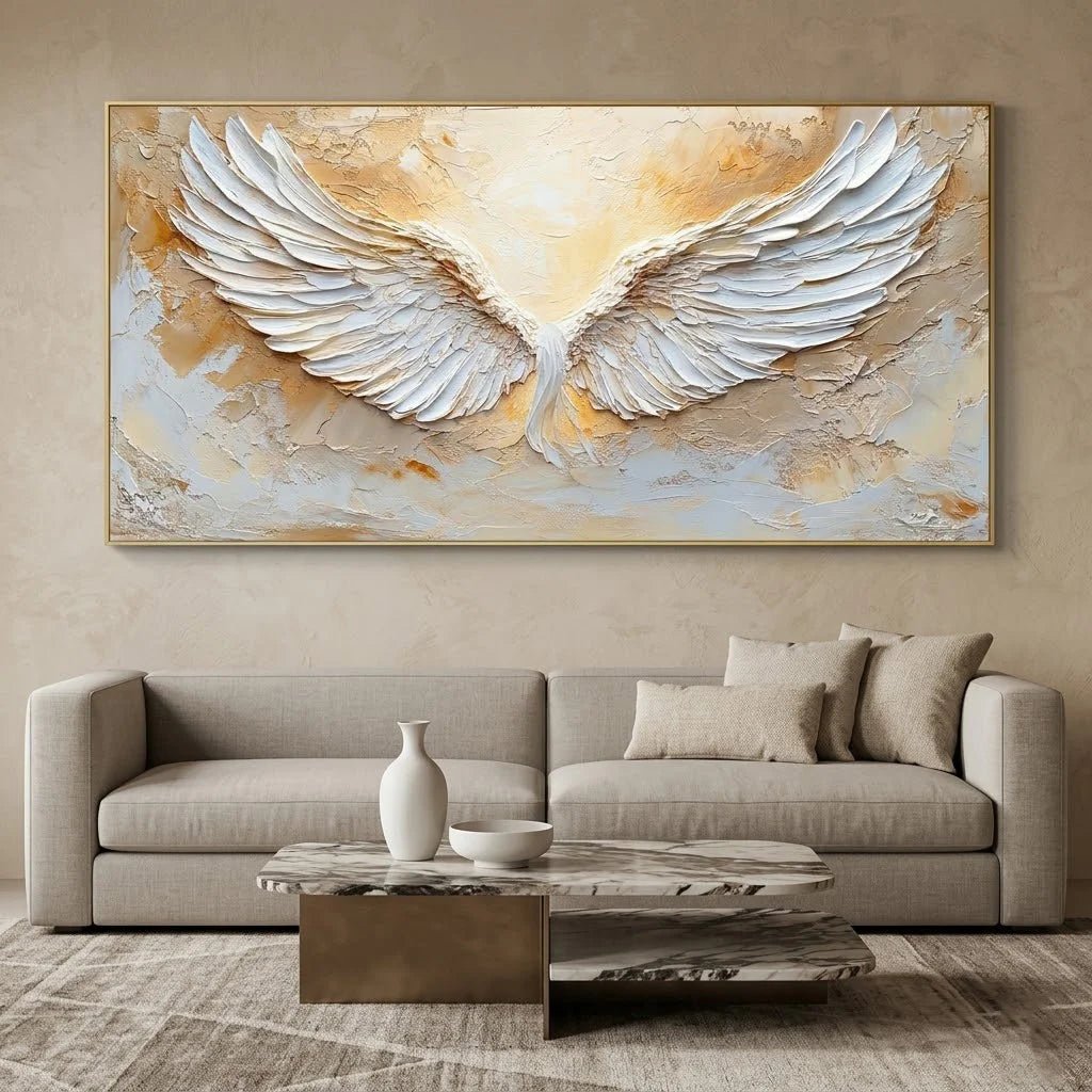 Textured Angel Wing Wall Art MT232 - Tactile Atelier