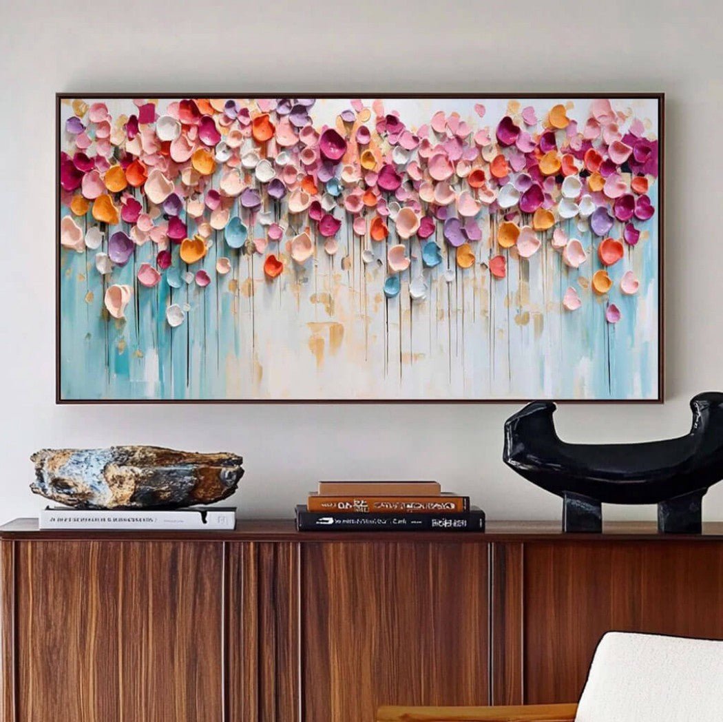 Textured Floral Abstract Wall Art MT331 - Tactile Atelier