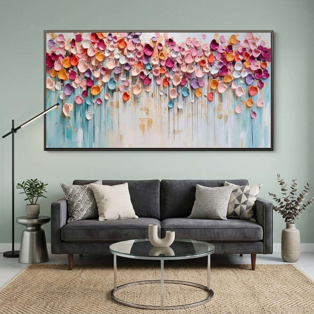 Textured Floral Abstract Wall Art MT331 - Tactile Atelier