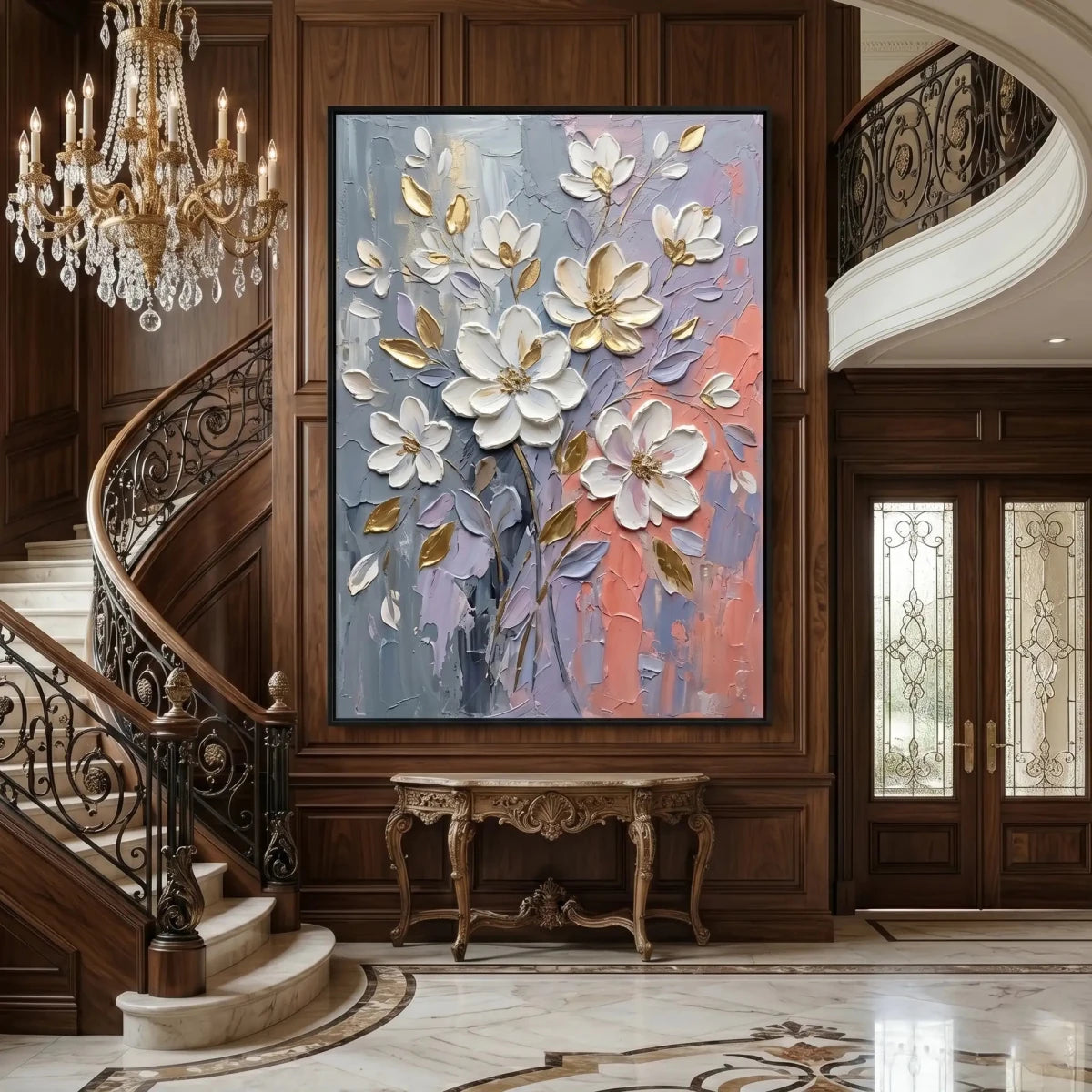 Textured Floral Abstract Wall Art TA137 - Tactile Atelier